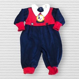 Vintage | Babycrest | Lion | Color Block | Romper